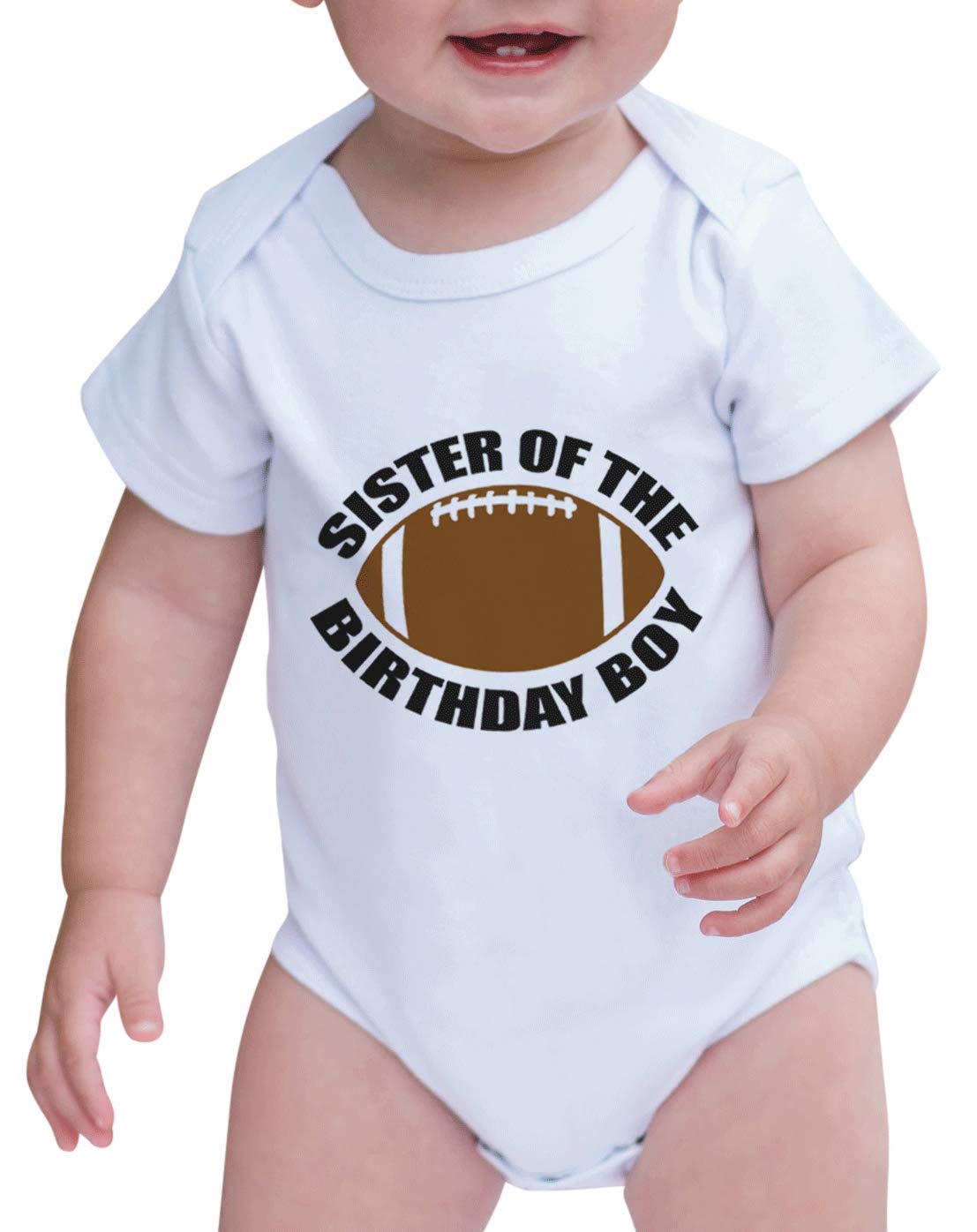 7 Ate 9 Apparel Girls' Sister Football Onesie - Cute Matching Outfits for Siblings Game Day & Family Events