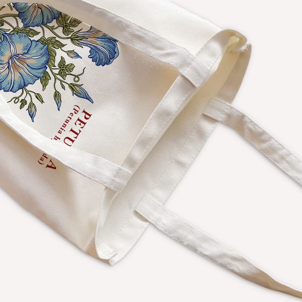 2 Pack Floral Tote Bags for Women - Aesthetic Botanical Print Reusable Grocery Shopping Bags | Perfect for Farmers Market, Beach Trips & Everyday Use