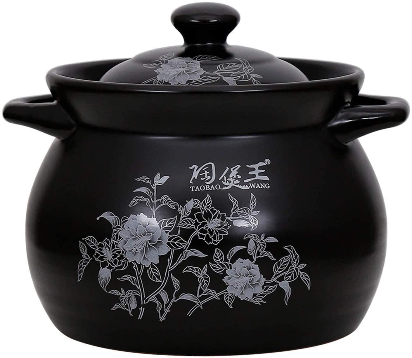 Premium NC Clay Pot for Cooking - Terracotta Stew & Casserole Ceramic Cookware with Lasting Insulation & Double Nutrition | Perfect for Slow Cooking, Braising & Serving Authentic Dishes