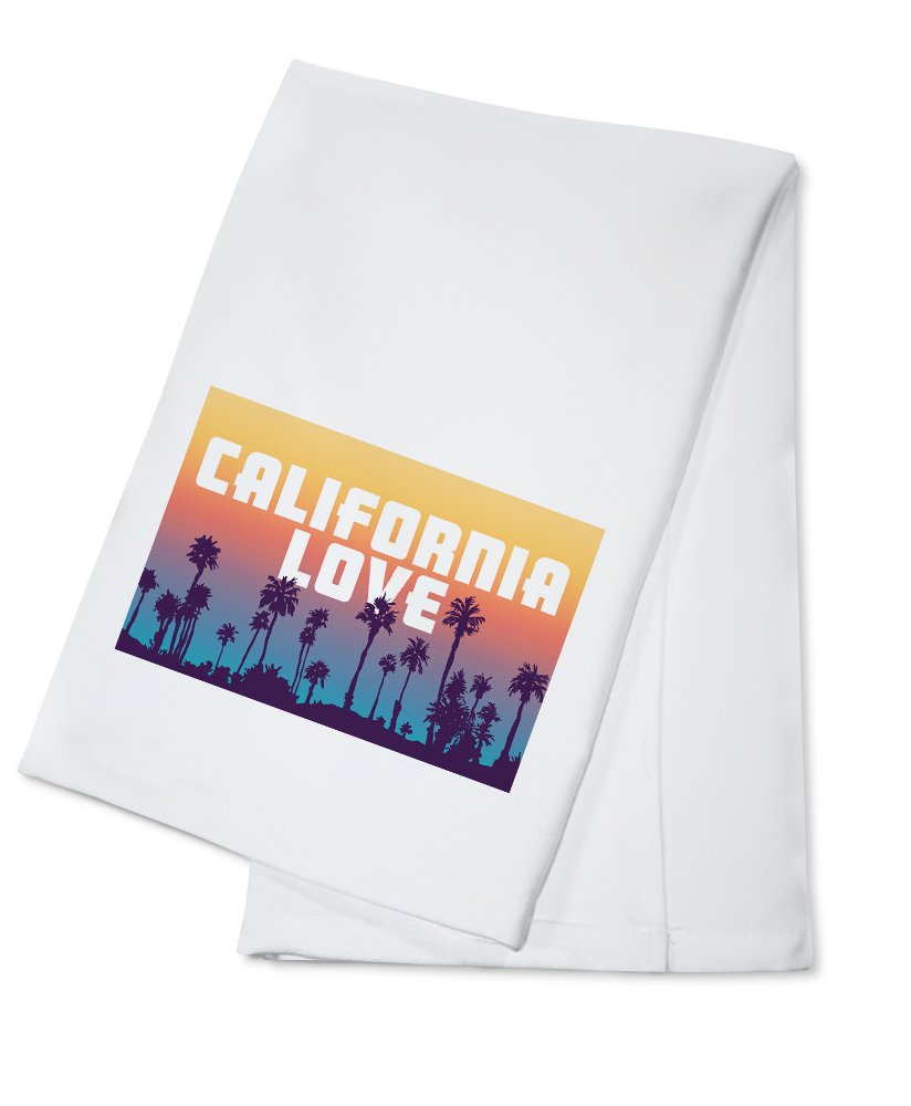 California Love Palm Trees 100% Cotton Tea Towel - Decorative Hand Towel for Kitchen, Bathroom & Home Decor | Perfect for Dish Drying, Gift Giving & Coastal Themed Decor