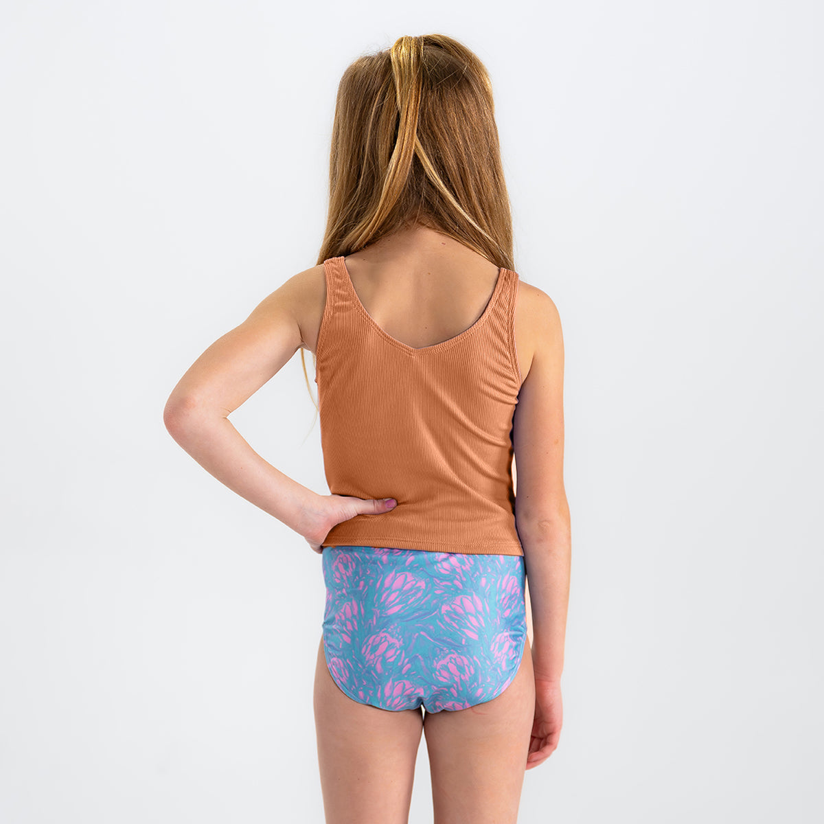 Girls V Neck Tankini Top - Stylish Swimwear for Beach, Pool & Summer Activities