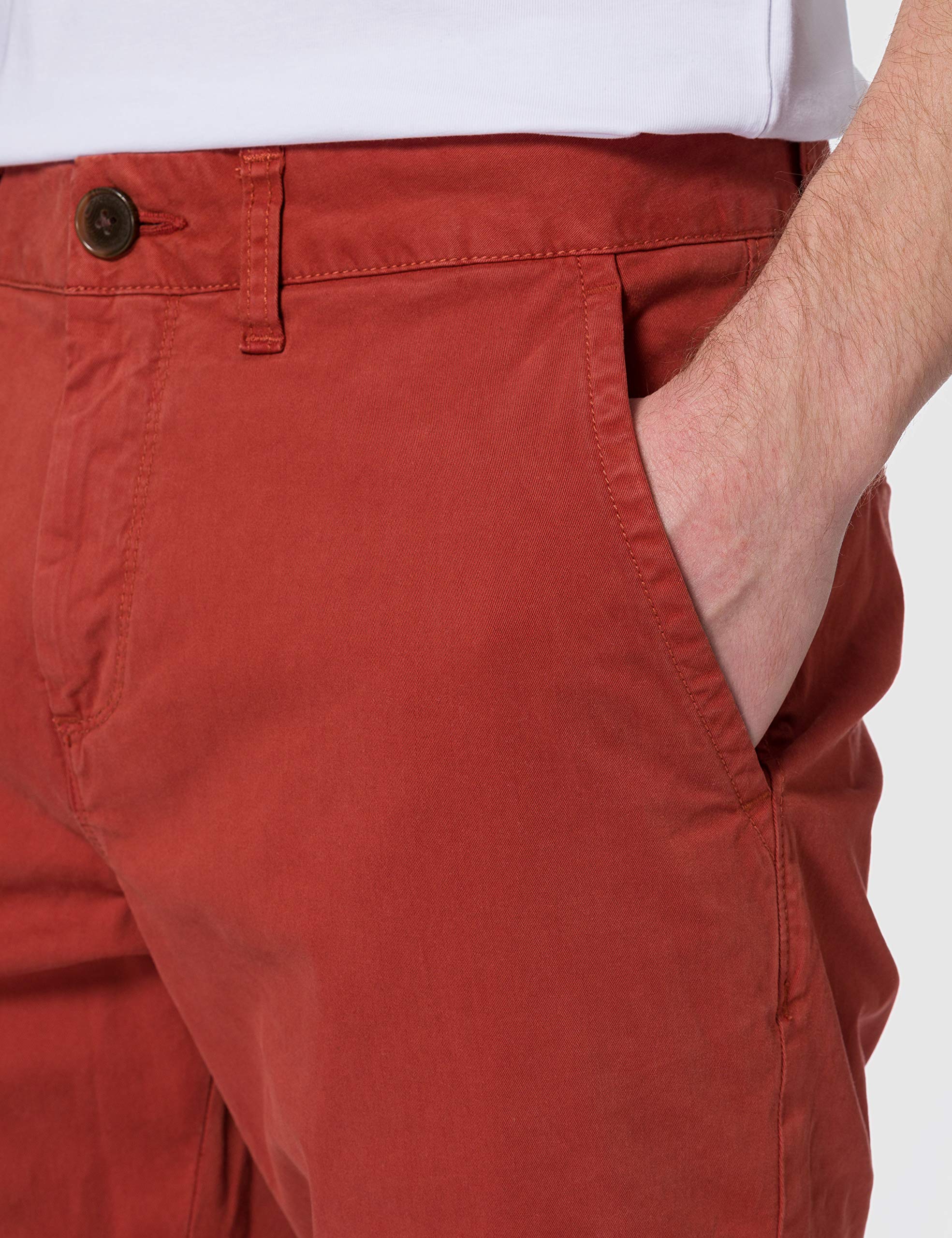 Superdry Men's International Chino Shorts - Tapered Fit with Thigh Room - Burnt Orange Size 34 | Casual Summer Wear, Beach Outings & Outdoor Activities