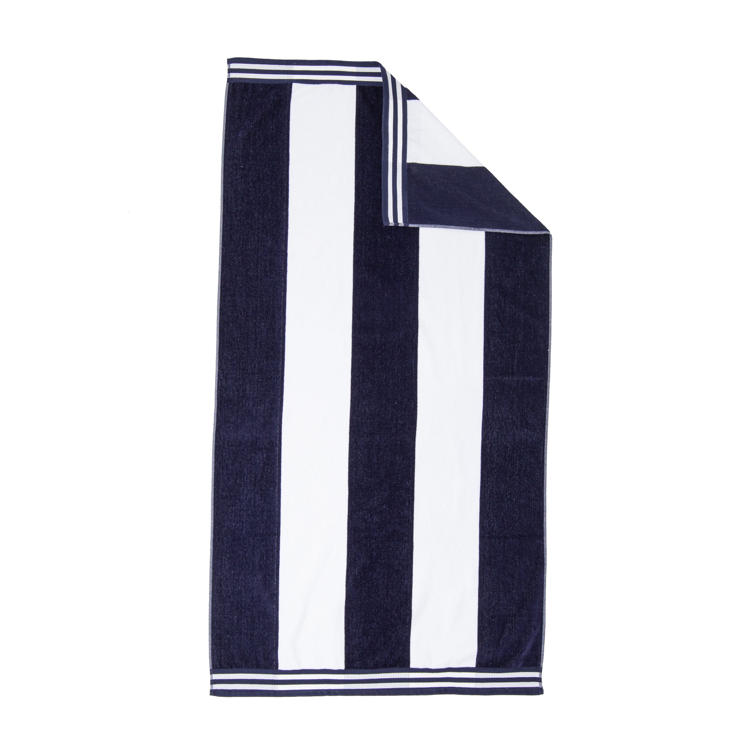 Premium Cabana Stripe Oversized Cotton Beach Towel Set of 2, 4, or 6 - Soft, Absorbent & Quick-Drying for Pool, Beach, Vacation & Spa Use
