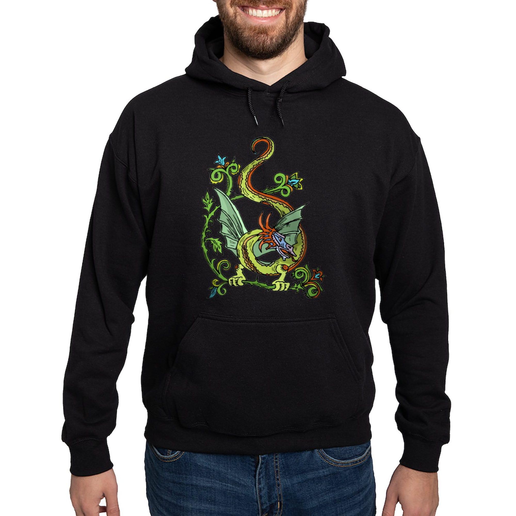 Celtic Dragon Hoodie for Men - Dark Regular Fit Pullover Sweatshirt | Warm & Stylish Casual Wear for Fall & Winter | Perfect for Outdoor Activities & Everyday Comfort