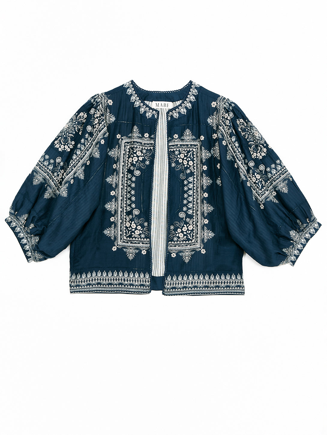Eden Print Jacket Indigo - Stylish Women's Denim Jacket with Floral Embroidery | Perfect for Spring Outfits, Casual Wear & Outdoor Activities