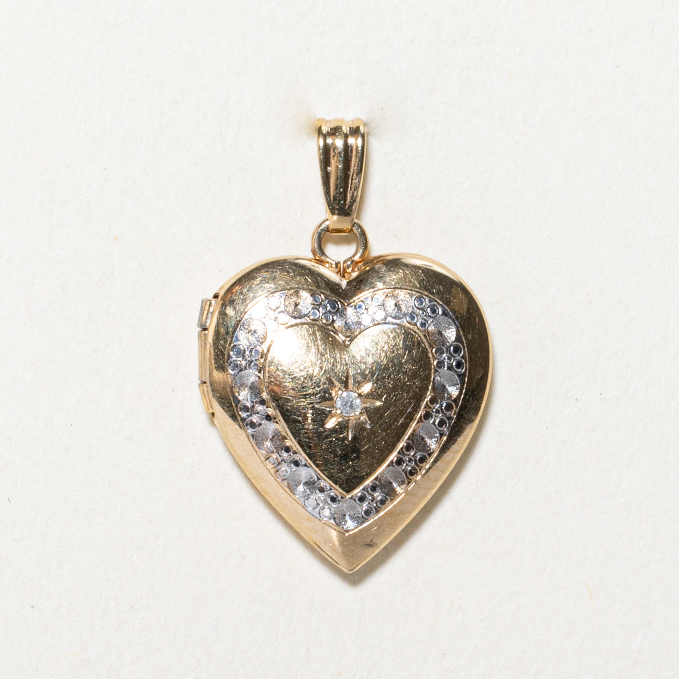 0.01ct Diamond Heart Locket Necklace - Elegant Star Set Pendant for Women | Perfect Gift for Valentine's Day, Anniversary & Special Occasions