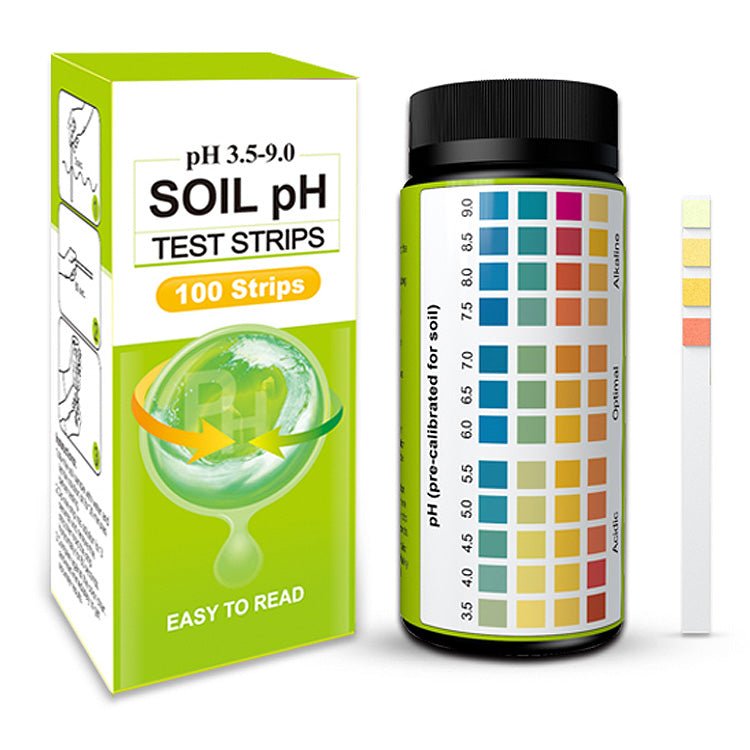 Accurate Soil pH Test Strips 3.5-9.0 Range for Garden, Lawn & Plant Care | Fast Home Soil Testing Kit