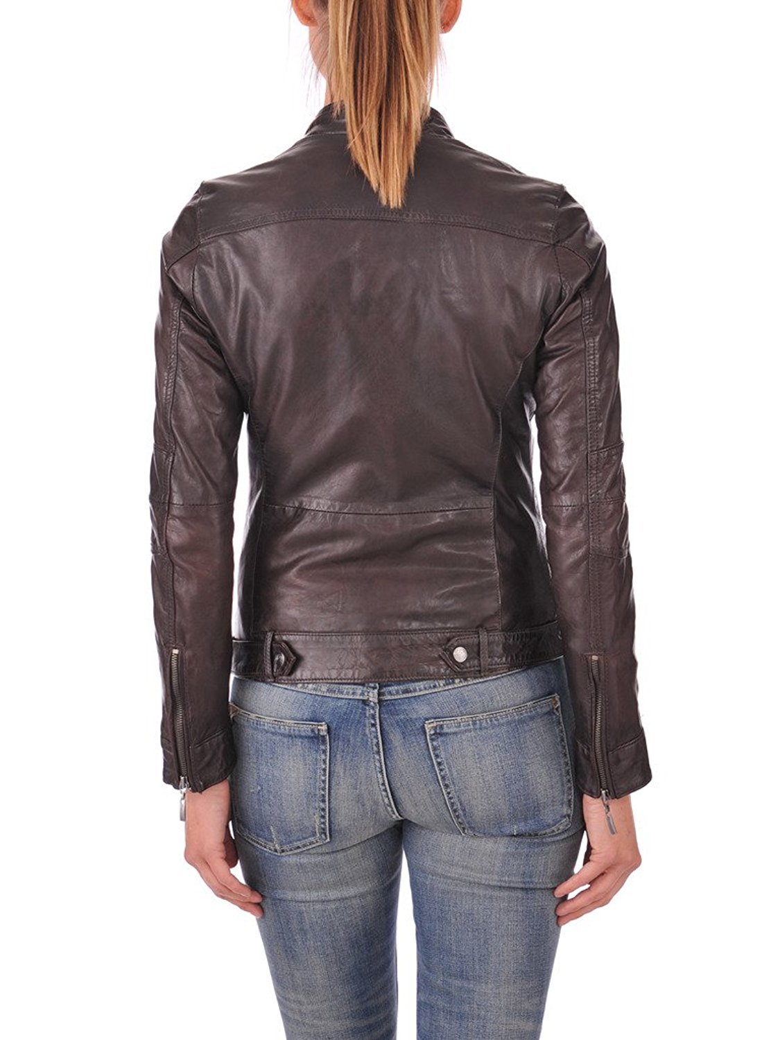 Luis Women's Lambskin Leather Jacket - Stylish Motorcycle Bomber & Biker Jacket for Women | Perfect for Riding, Casual Outfits & Night Out