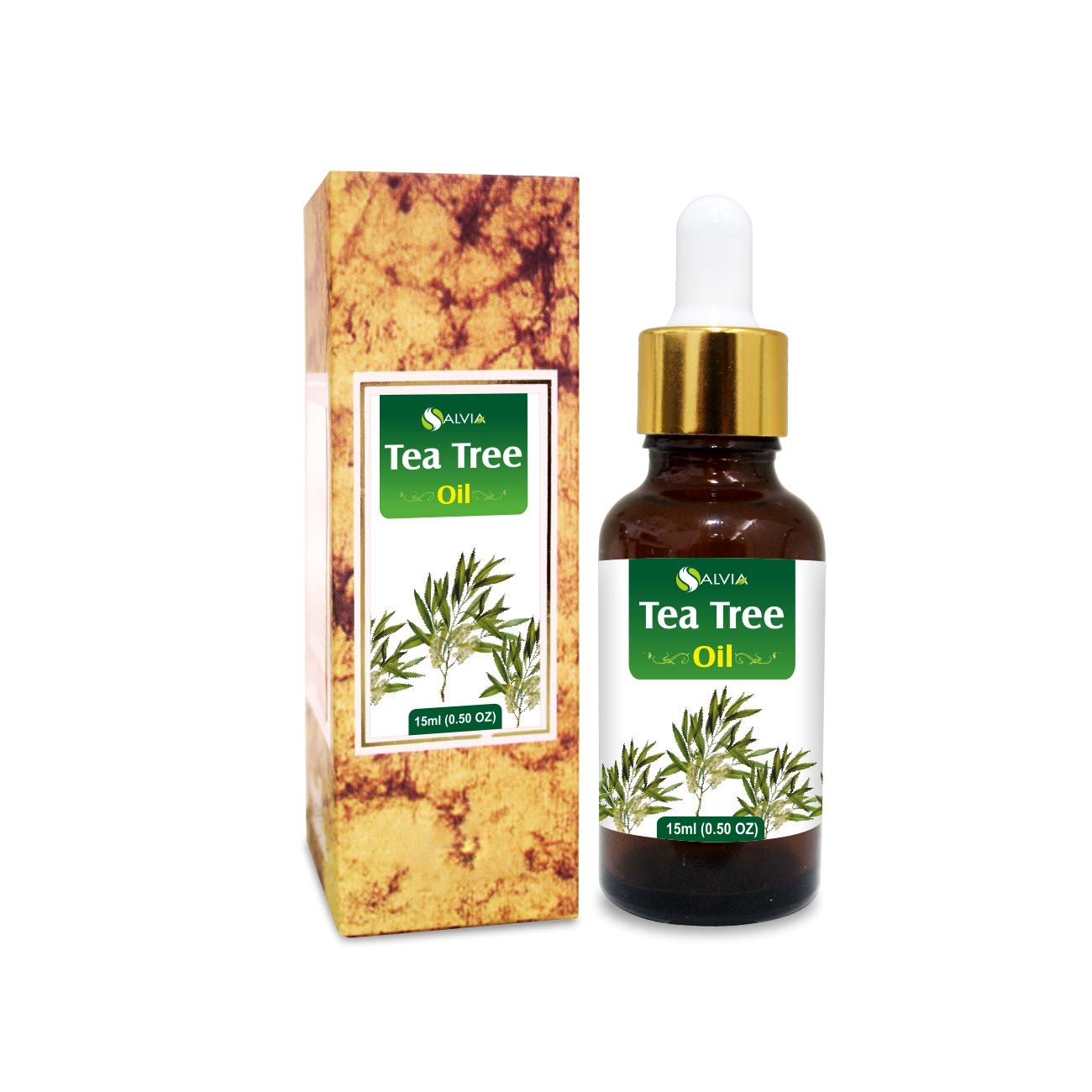 100% Pure Tea Tree Essential Oil with Dropper - 15ml Undiluted Natural Oil for Skin, Hair & Nail Care | Aromatherapy, Acne Treatment & Home Remedies