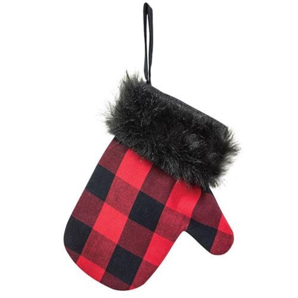 Red & Black Buffalo Check Mittens with Gift Pocket - Warm Winter Gloves for Women & Men - Perfect for Skiing, Snowboarding & Outdoor Activities