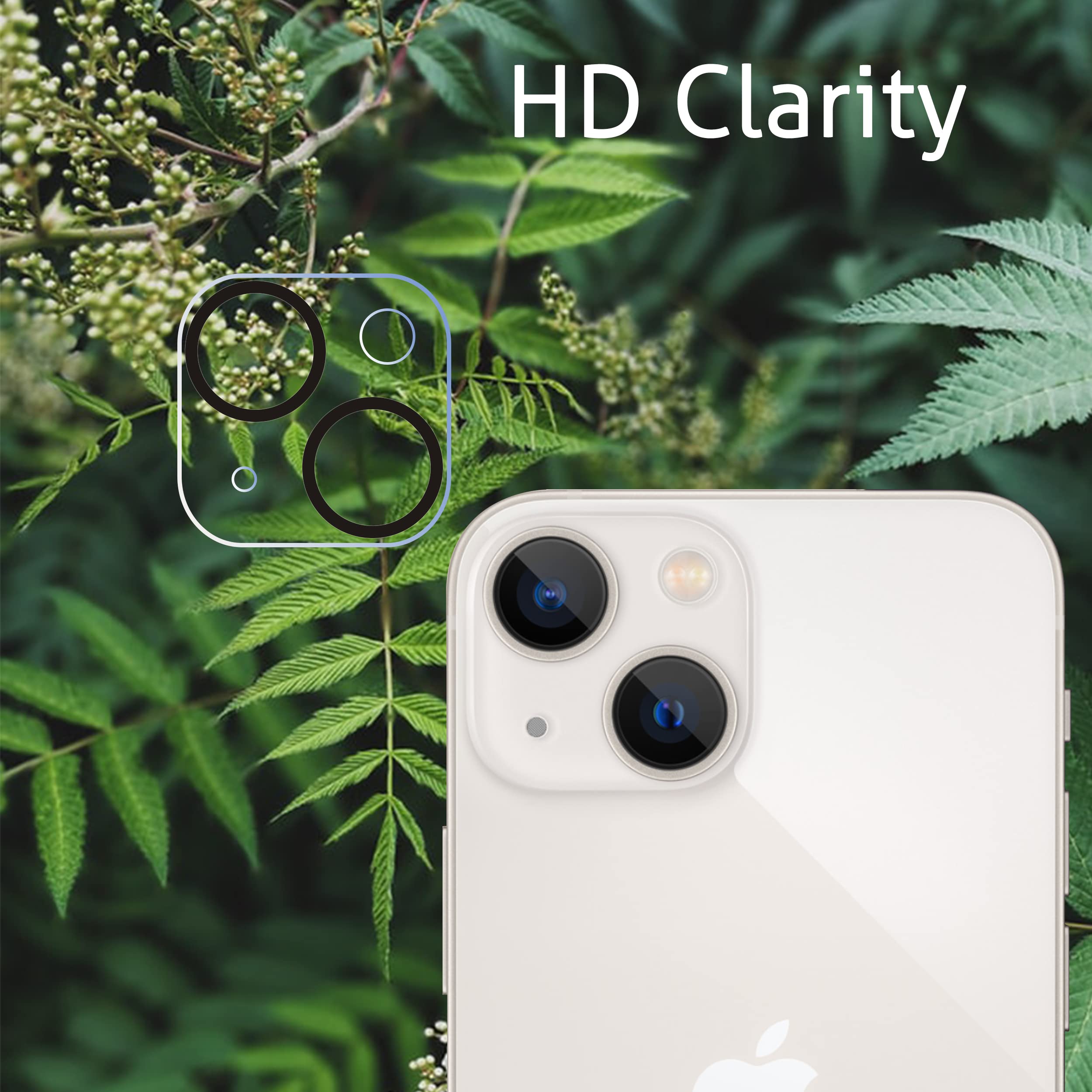 Ailun 3 Pack Tempered Glass Camera Lens Protector for iPhone 15/14 & iPhone 15 Plus/14 Plus - 9H Hardness, Ultra HD, Anti-Scratch, Case Friendly - Perfect for Night Photography, Outdoor Adventures & Daily Protection