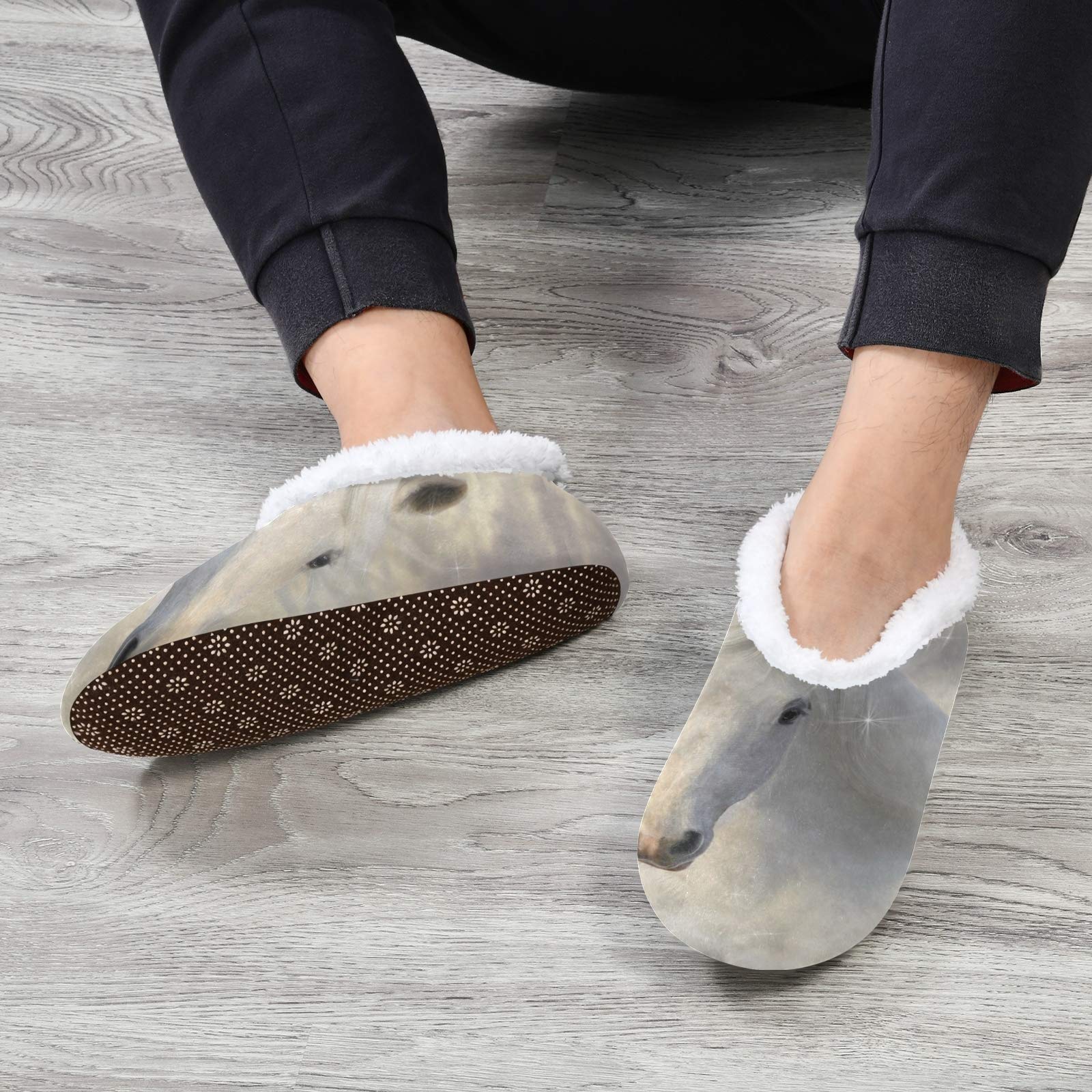 Magic White Horse Slippers for Women - Cozy Indoor House Shoes for Relaxing at Home