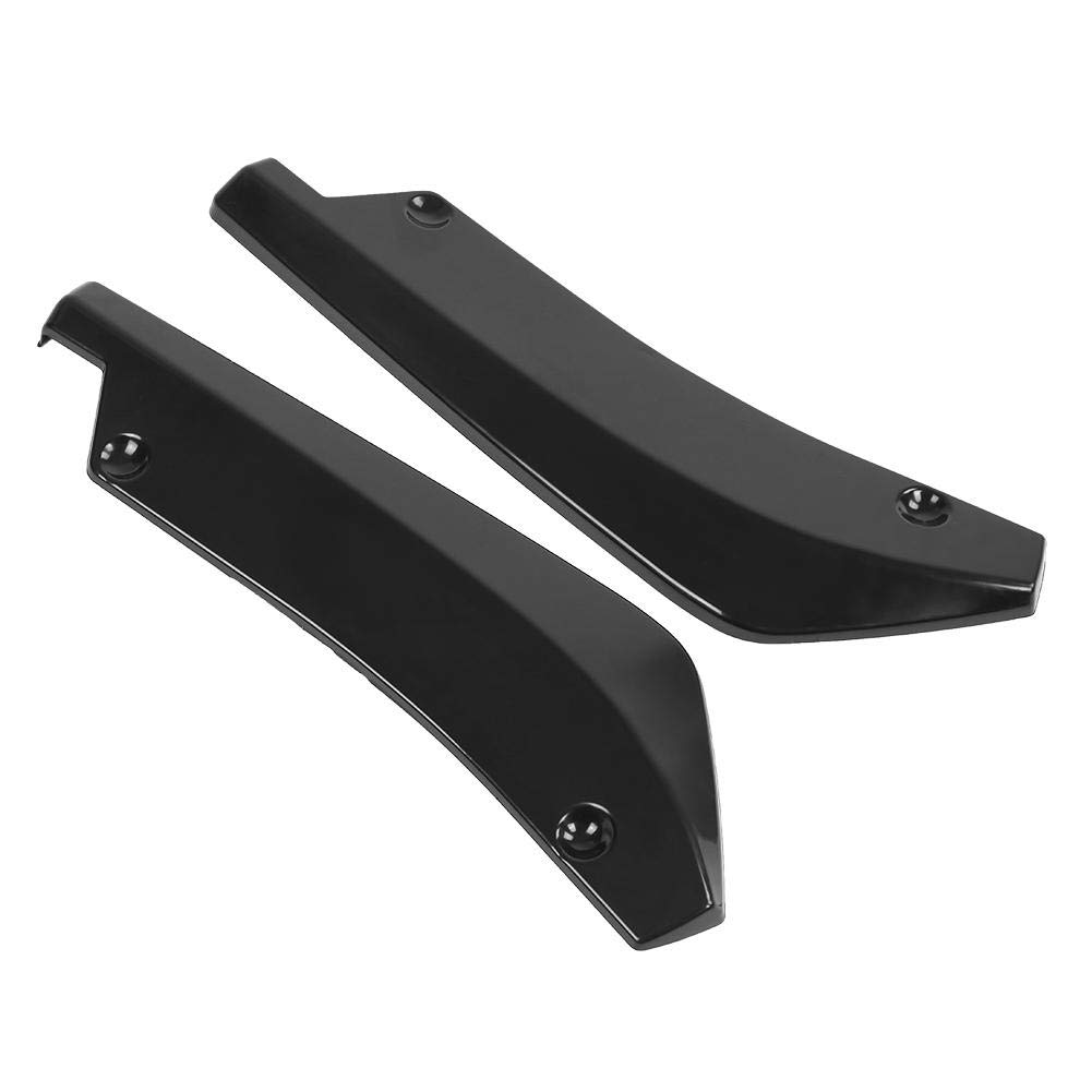 Universal Rear Bumper Lip Splitter & Canard Diffuser - 1 Pair ABS Plastic Car Spoiler Fins for Enhanced Aerodynamics & Style (Black) - Perfect for Sports Cars, Tuner Vehicles & Performance Upgrades