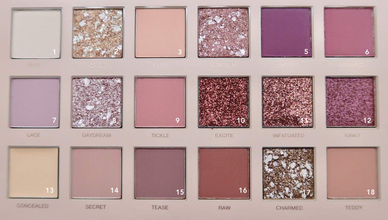 NUDE EYE 18-in-1 Color Eyeshadow Palette with Green Tea Facial Oil MAASK 40G - Perfect for Daily Makeup & Skincare Routine