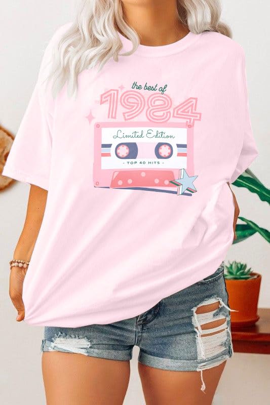 1984 Vintage 40th Birthday Tshirt for Women - Retro 1984 Themed Birthday Gift Tee - Perfect for 40th Birthday Parties & Celebrations