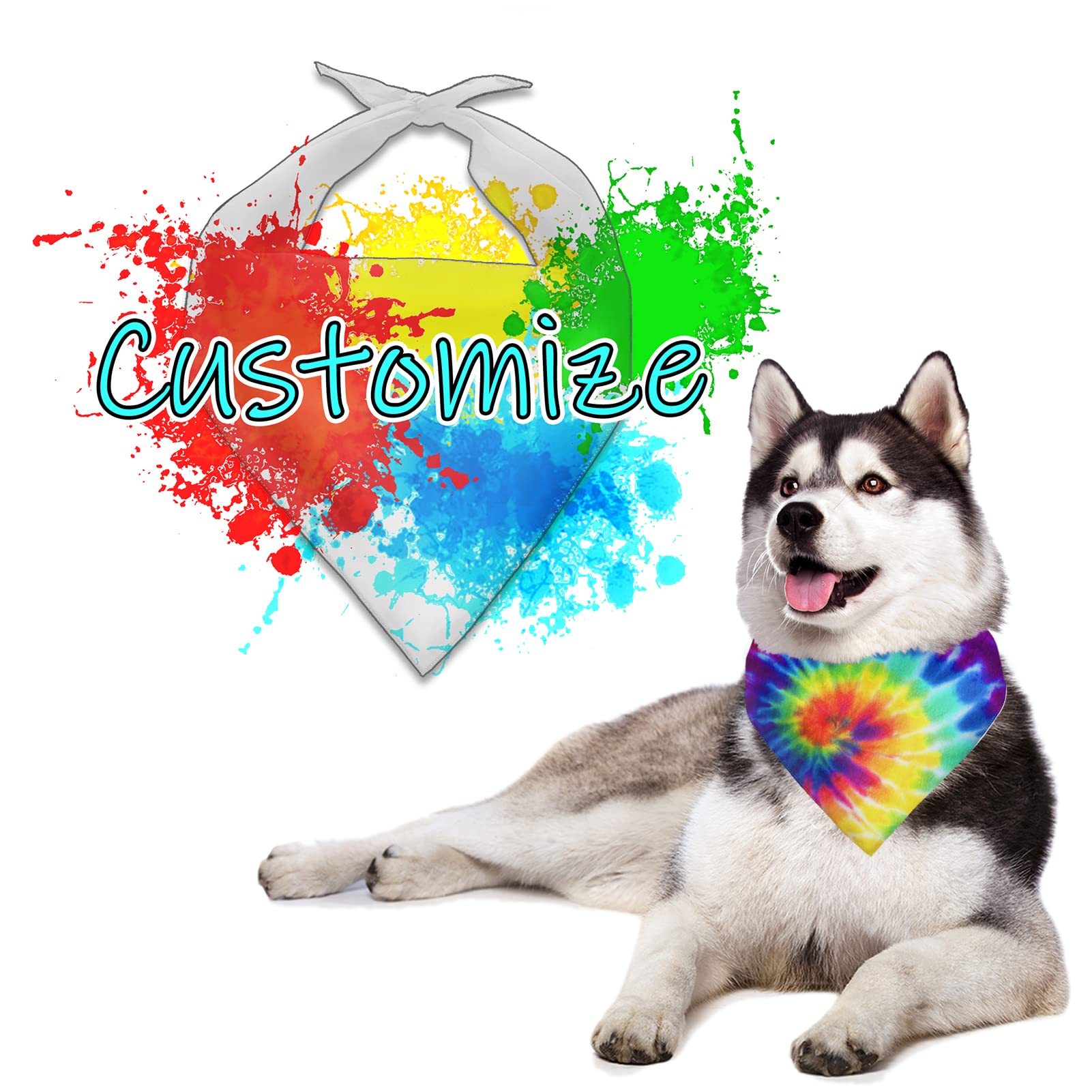 Custom Dog Bandana - Personalized Dog Scarf with Name - Birthday Bandana Bib for Small Medium Large Dogs | Perfect for Pet Birthdays, Parties & Photo Shoots