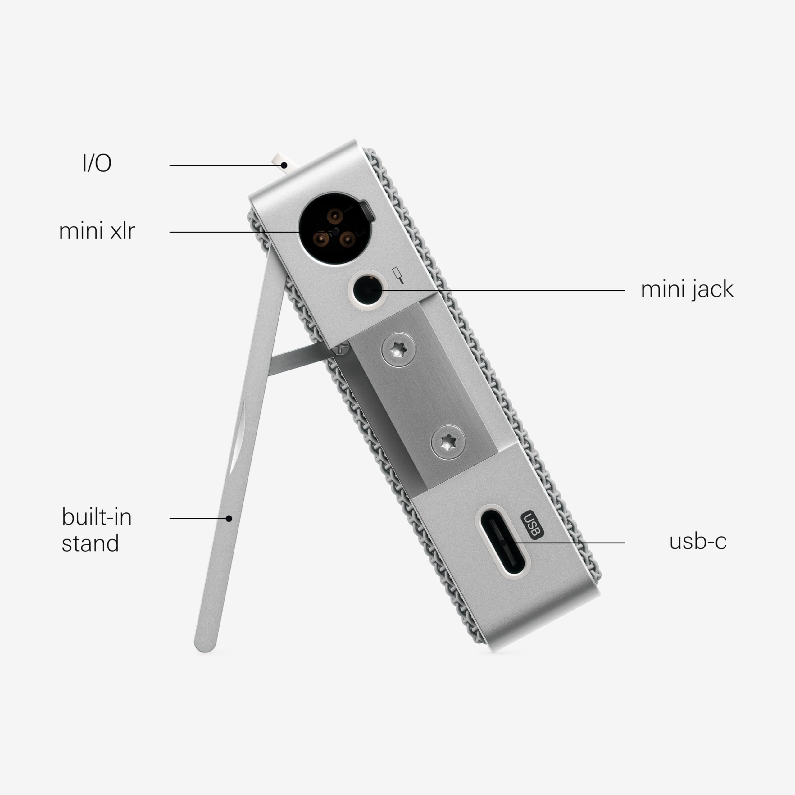 Teenage Engineering CM-15 USB-C Condenser Microphone - Portable Studio Mic with 48V Phantom Power, 3.5mm Line Out, 10-Hour Battery & Gain Control | Perfect for Podcasting, Voiceovers & Mobile Recording