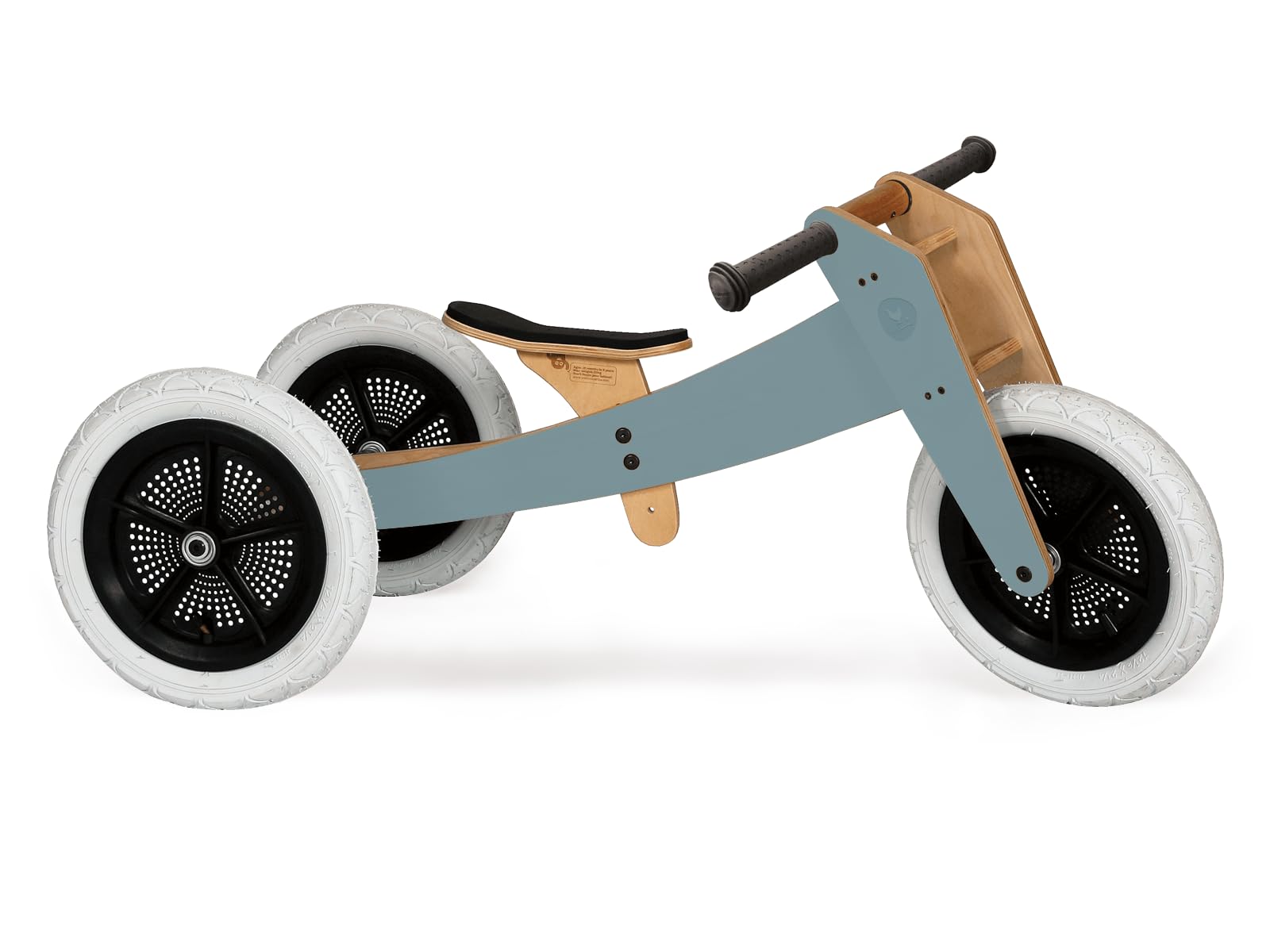 Wishbone 3-in-1 Wooden Balance Bike & Walker for Toddlers 1-5 Years - Adjustable Blue Kids Bike for Learning to Ride | Perfect for Indoor Play & Outdoor Adventures