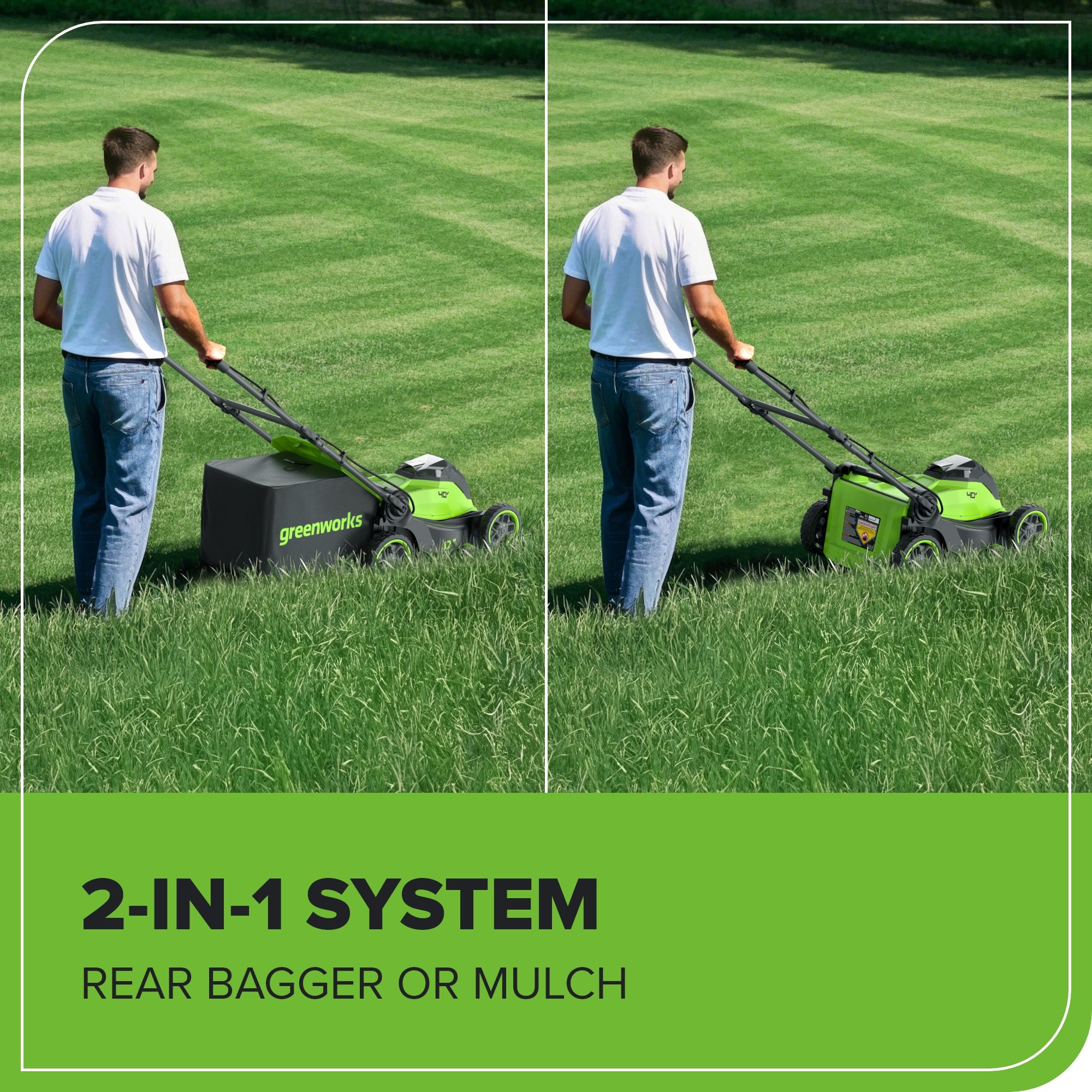 40V 17-Inch Cordless Battery Brushless Push Lawn Mower with 4.0Ah Battery & Fast Charger - Perfect for Small to Medium Yards, Quiet & Eco-Friendly Lawn Care