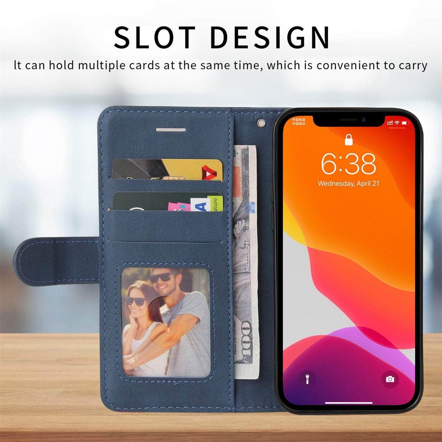 Premium Google Pixel 6 Pro Leather Wallet Case with Card Slots - Slim Protective Phone Cover for Business & Travel (Black)
