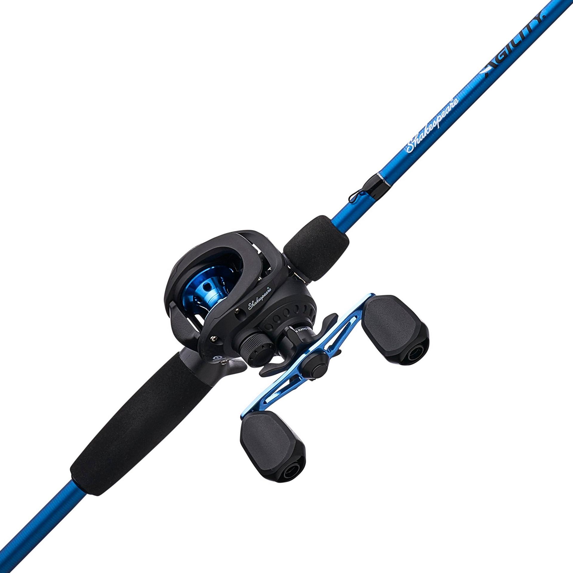 Agility® Baitcast Fishing Rod and Reel Combo - Lightweight Graphite Baitcasting Setup for Bass, Walleye, Pike Fishing | Perfect for Freshwater Lakes, Rivers, and Saltwater Shore Casting