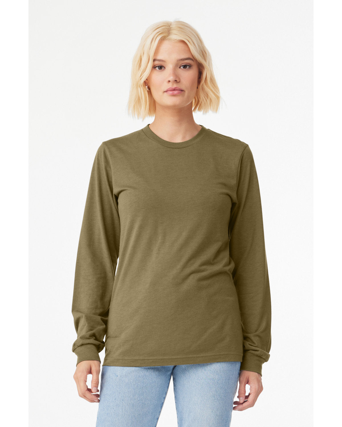 Bella + Canvas 3513 Unisex Triblend Long Sleeve T-Shirt - Soft Comfort Fit Crewneck Tee for Men & Women - Perfect for Casual Wear, Layering & Everyday Outfits