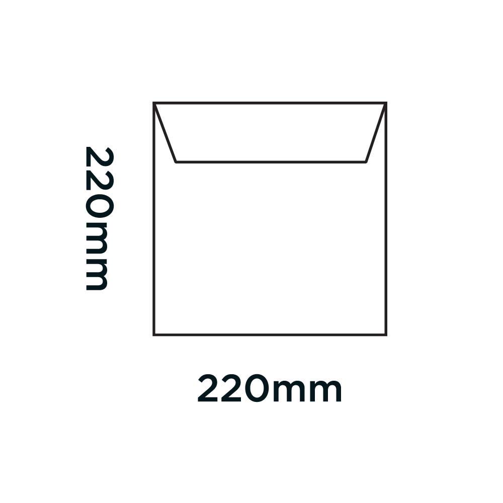 Creative Shine 220 x 220 mm 120 GSM Square Peel & Seal Envelopes (512) Metallic Silver - Pack of 250 | Self-Adhesive Mailing Envelopes for Invitations, Greeting Cards, Wedding Stationery & Business Correspondence