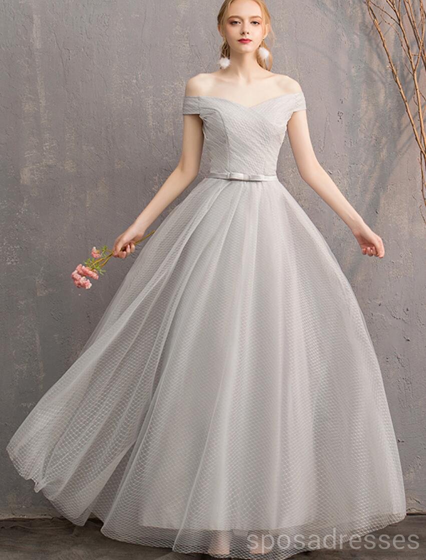Light Grey Floor Length Mismatched Bridesmaid Dresses - Elegant Wedding Party Gowns (WG545) | Perfect for Formal Weddings, Bridal Showers & Special Occasions