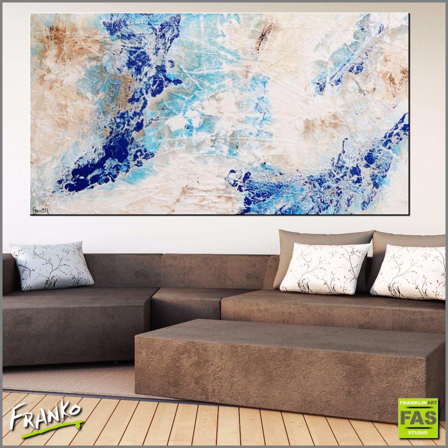 Abstract Blue Wall Art Canvas Print - Modern Home Decor for Living Room, Bedroom & Office - Inspirational Artwork for Stylish Interiors