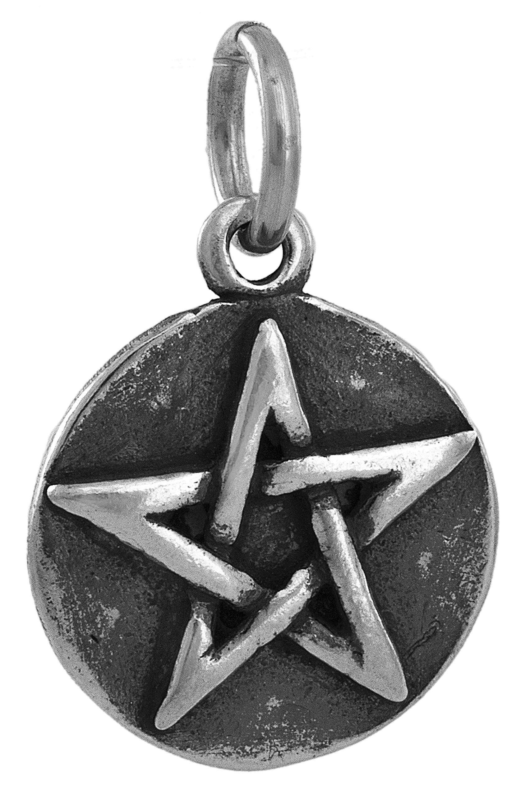Small Sterling Silver Pentagram & Pentacle Charm or Necklace - Perfect for Wiccan Jewelry, Pagan Gifts & Spiritual Protection