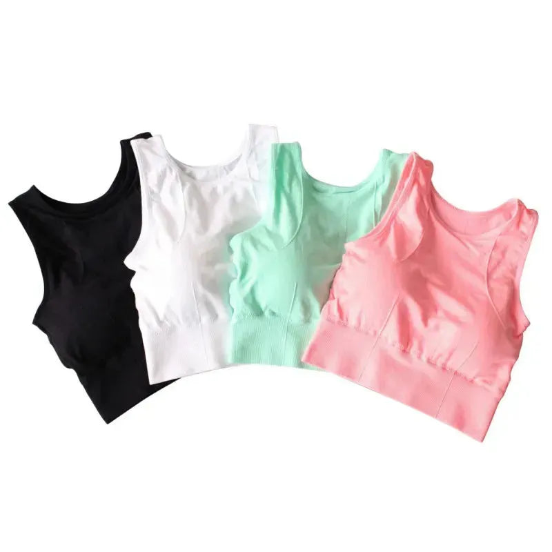 Breathable Mesh Shockproof Padded Sports Bra for Women - Seamless Yoga Running Gym Workout Top - Perfect for High-Impact Workouts, Yoga & Active Lifestyle