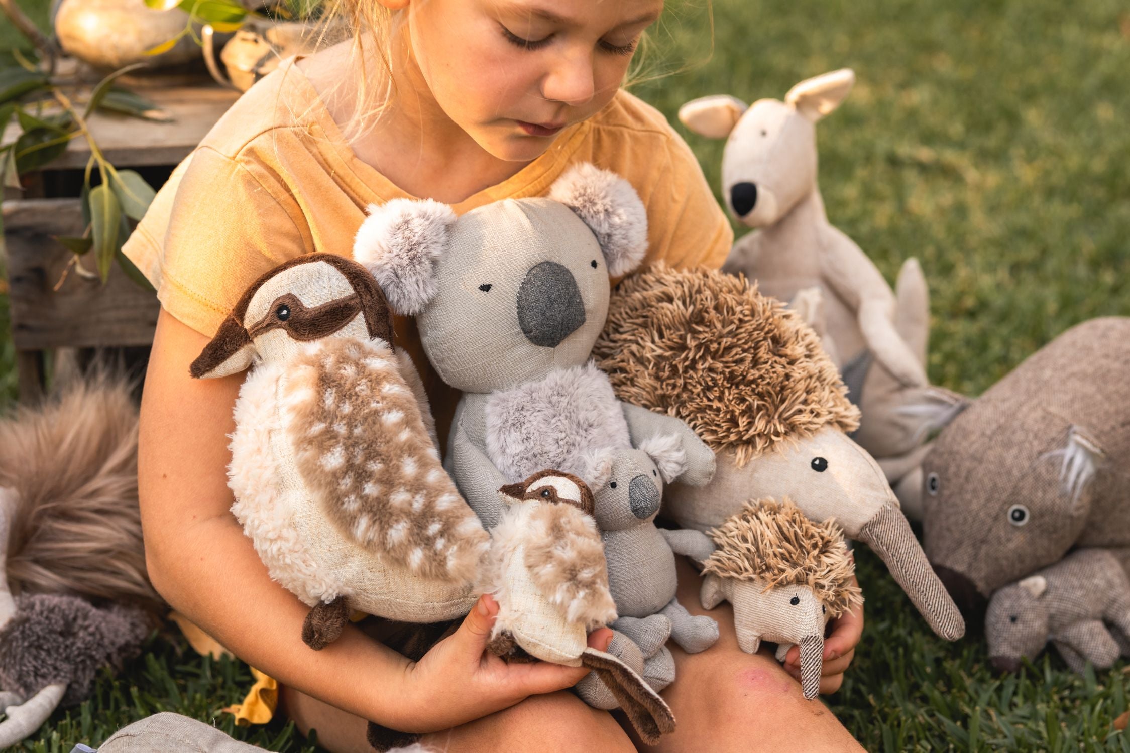 Australian Animal Toys & Rattles Set - Cute Kangaroo Koala Plush Baby Shower Gift for Newborns | Perfect for Sensory Play, Nursery Decor & Early Learning