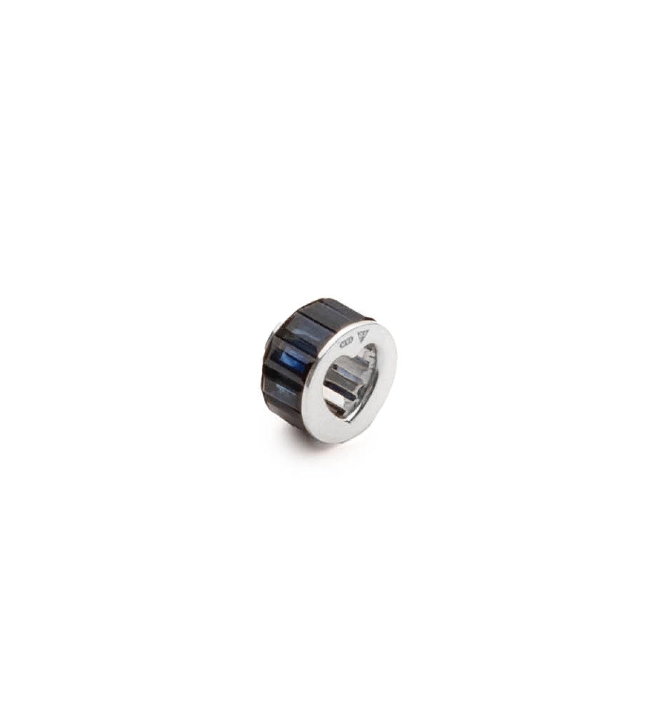 Baguette Blue Sapphire Love Heartbeat White Gold Ring - Elegant Jewelry for Weddings, Anniversaries & Romantic Gifts