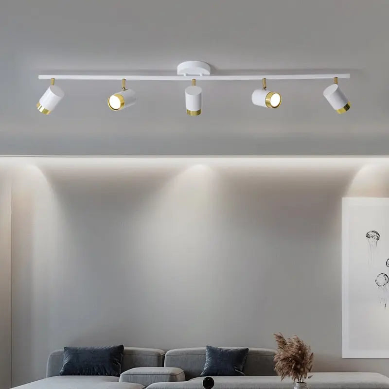 Modern Cassandra Track Lighting Kit for Living Room - Adjustable Ceiling Light Fixture with Dimmable LED Bulbs - Perfect for Home, Office, and Restaurant Lighting Decor