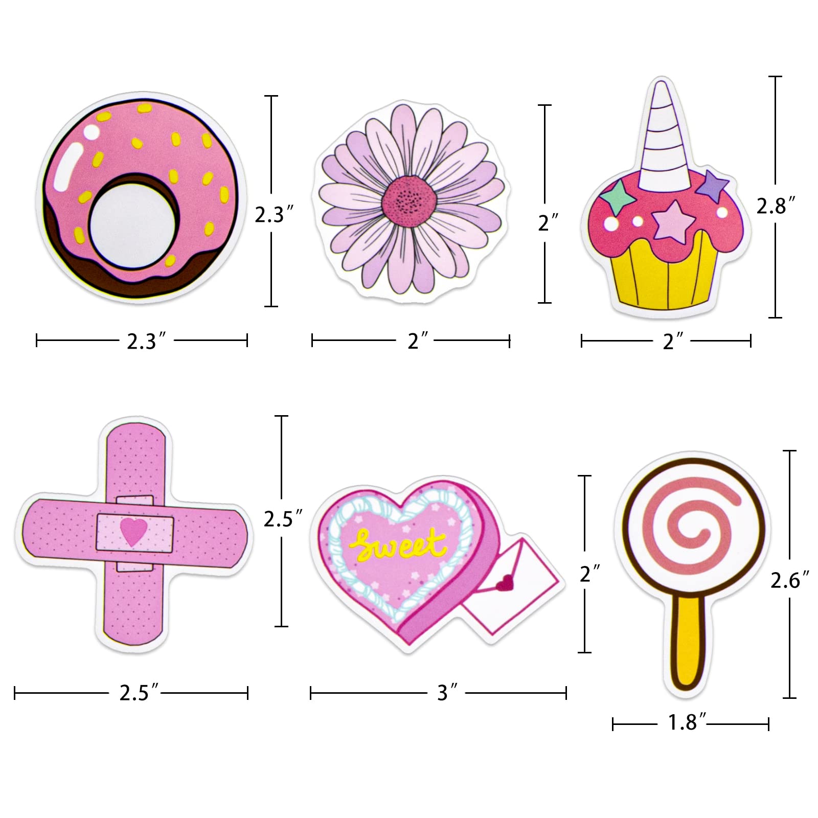 100pcs SICOHOME Waterproof Vinyl Laptop Stickers - Funny Scrapbook Love Stickers for Kids, DIY Craft Supplies, Classroom Decor, Planner & Wedding Scrapbooking - Perfect for Journals, Notebooks, Water Bottles & DIY Projects