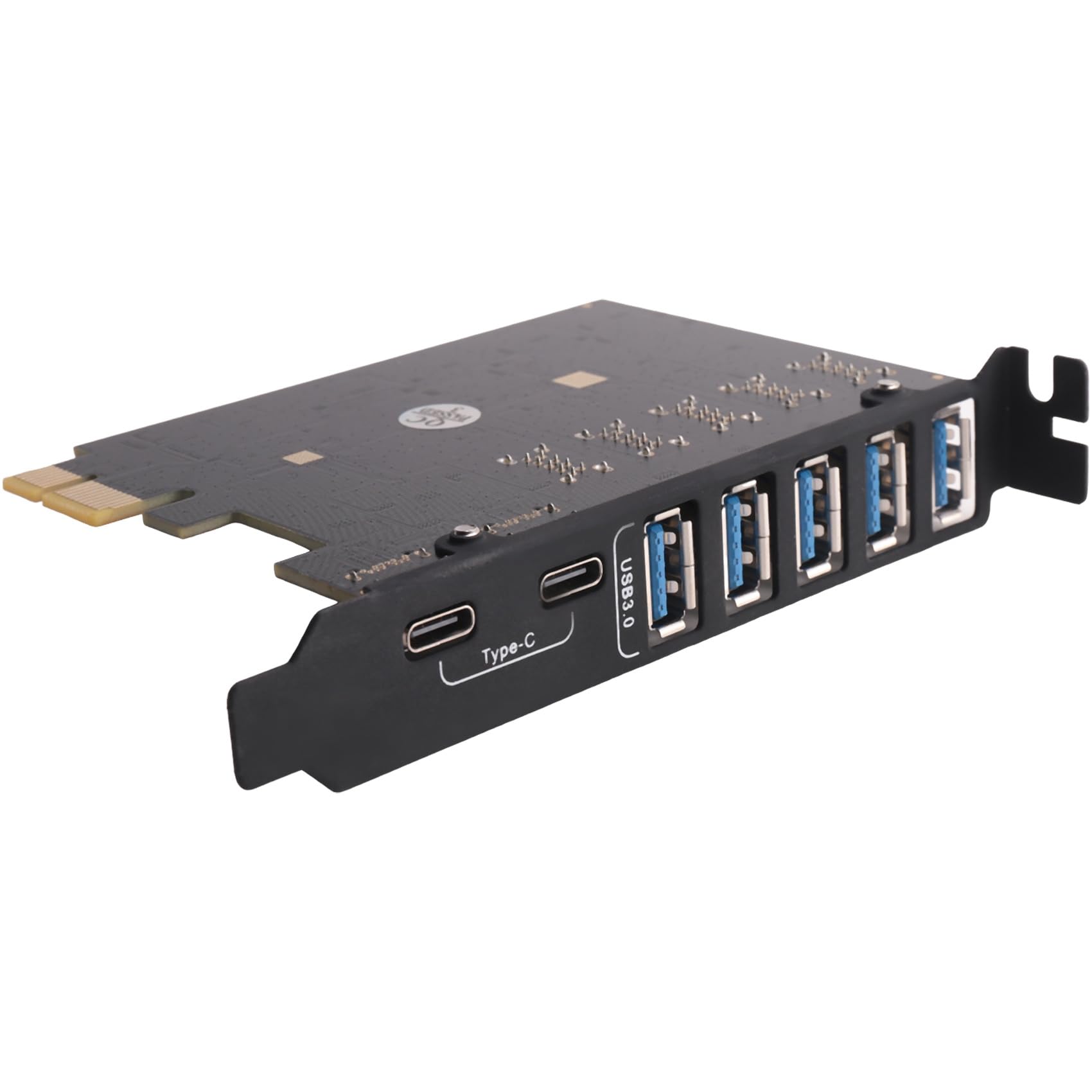 Uhidka PCI-E to USB 3.0 7-Port Expansion Card - PCI Express USB 3.2 Gen 1 Adapter Card - Internal USB 3 Hub Converter for Desktop PC - Expand Connectivity for Gaming, VR, Printers & External Storage