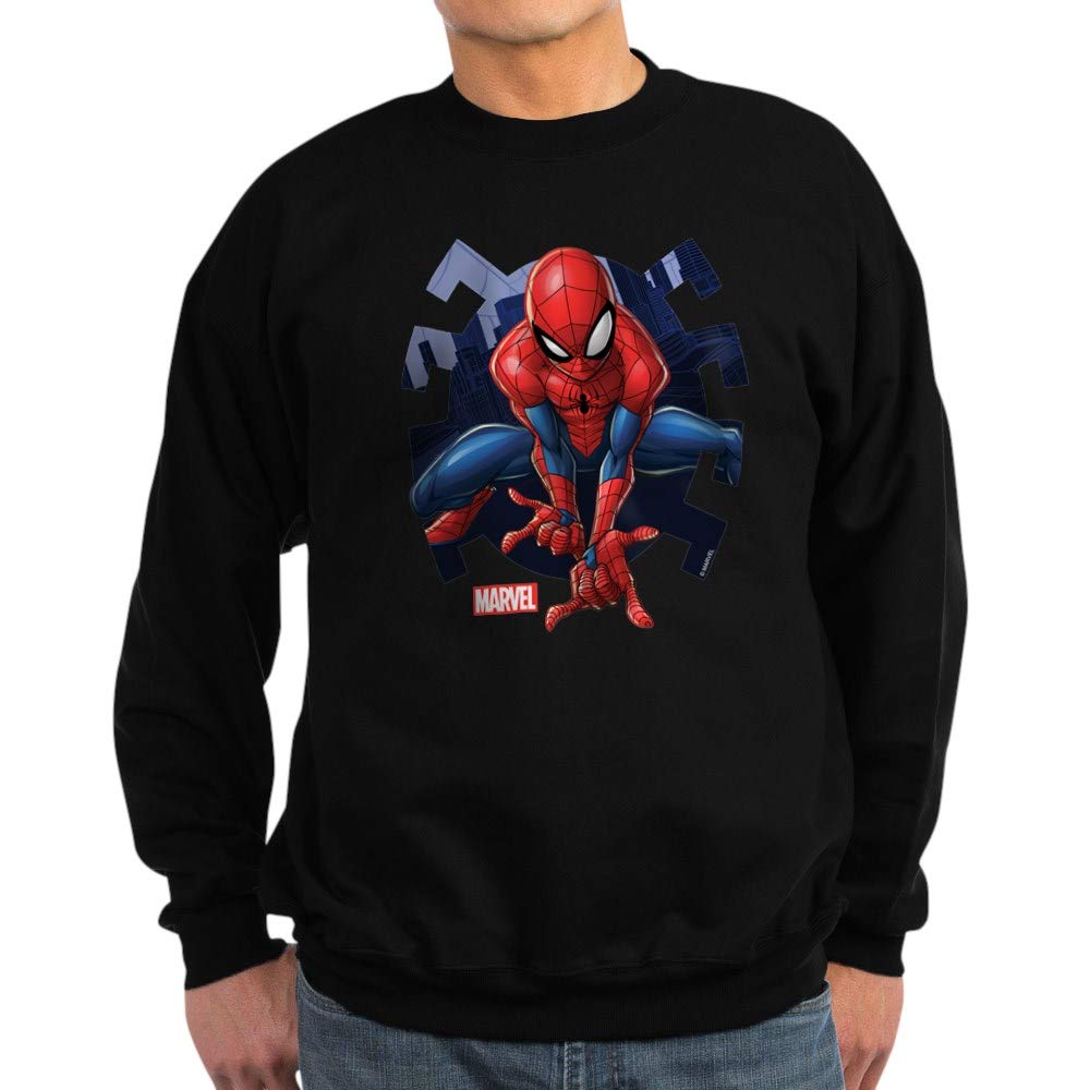 Spider-Man Black Mask Sweatshirt - Dark Marvel Superhero Hoodie for Men & Women | Perfect for Cosplay, Halloween Costumes & Comic Con Events