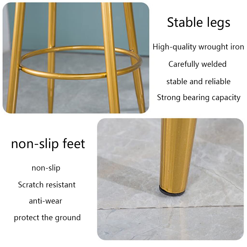 Premium Leather Bar Stools Set of 2 - Adjustable Height (55/65/75cm) Metal Frame Counter Stools for Kitchen Island, Breakfast Bar & Dining - Modern Bar Height Chairs for Home, Restaurant & Cafe Use