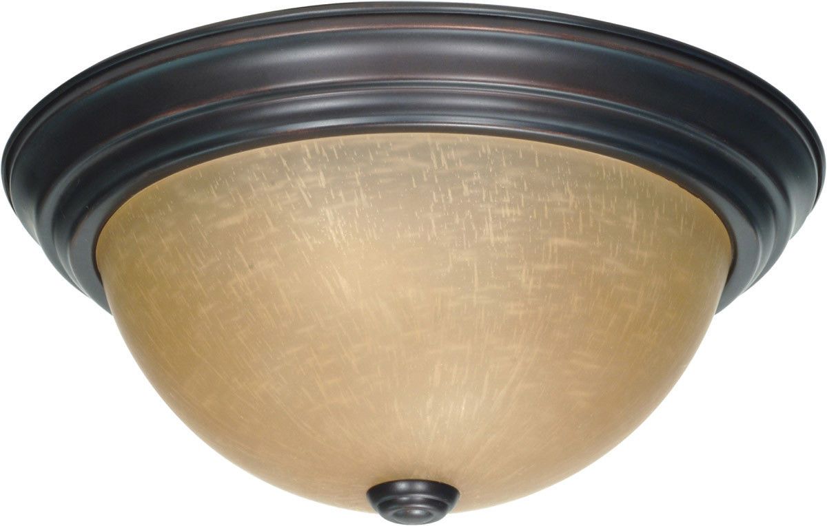 Nuvo Lighting 60 3106 Signature Collection - 2-Light Energy Star Certified GU24 Flush Mount Ceiling Fixture in Mahogany Bronze Finish - Perfect for Bedrooms, Hallways & Low-Ceiling Spaces