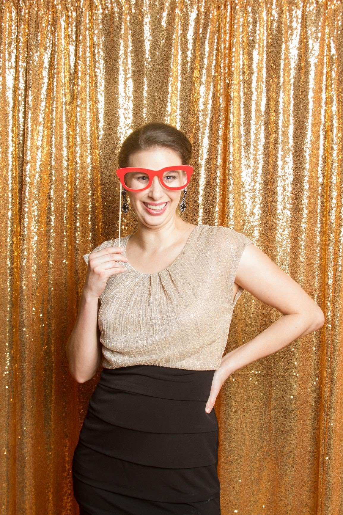 ShiDianYi 7x7FT Gold Shimmer Sequin Fabric Photography Backdrop - Premium Photo Studio Background for Wedding, Birthday, Fashion Shoot & YouTube Videos