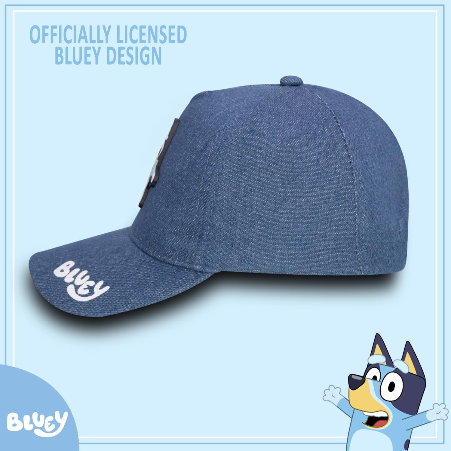Bluey Hat for Toddlers - Adjustable Baseball Cap for Kids with Bingo & Bandit Design | Perfect for Outdoor Play, Birthday Gifts & Family Costume Fun