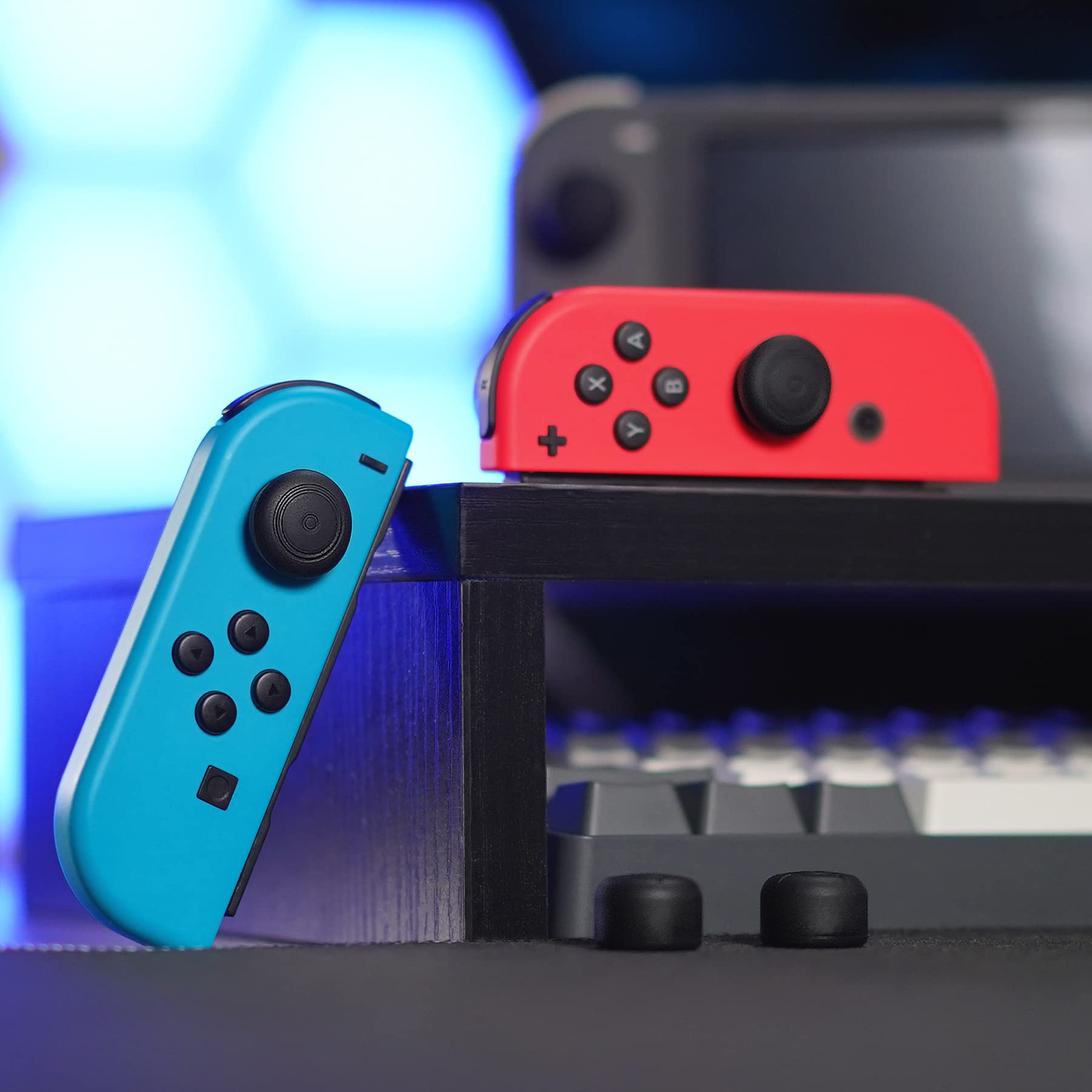eXtremeRate 3 Pairs Anti-Slip Black Silicone Thumb Grips for Nintendo Switch Joy-Con & OLED - Extended Length Thumbstick Caps for Enhanced Grip - Compatible with Switch Lite - Perfect for Gaming, Travel, and Long Play Sessions
