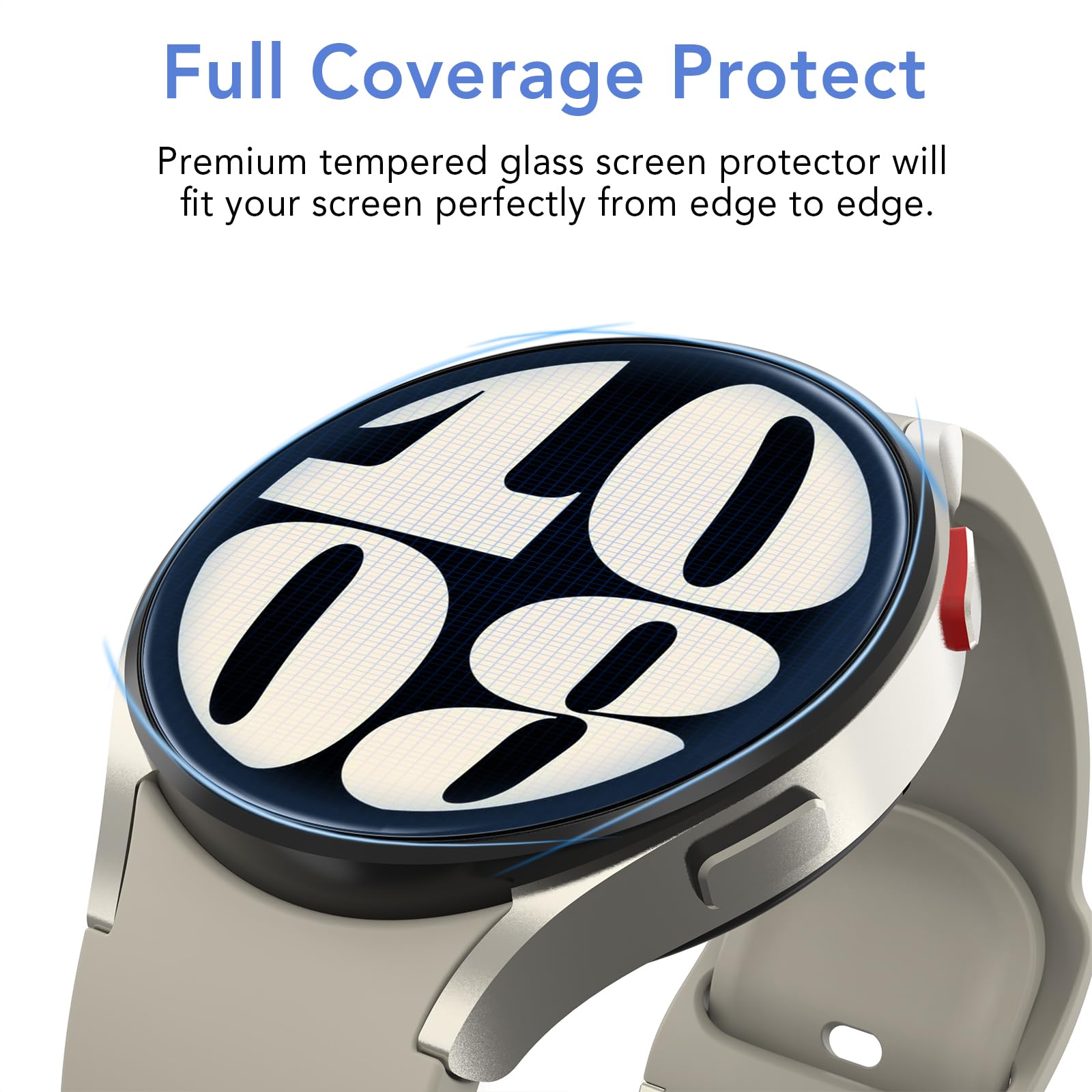 SPGUARD 2Pack Galaxy Watch 6 40mm Screen Protector - Tempered Glass for Samsung Watch 6 40mm Only - Perfect for Workouts & Daily Use