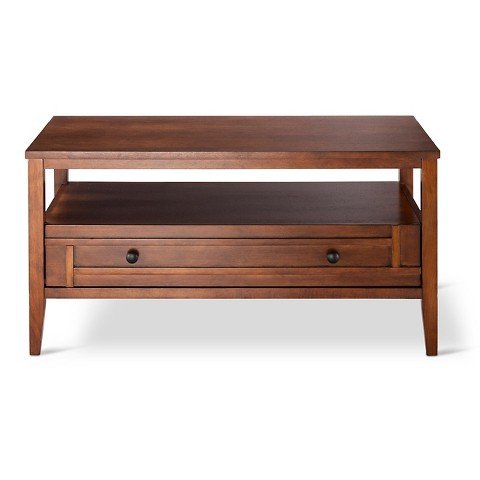 Stylish ECOM Luther Coffee Table in Rich Brown - Perfect for Living Room, Office & Lounge Areas - Durable & Modern Design