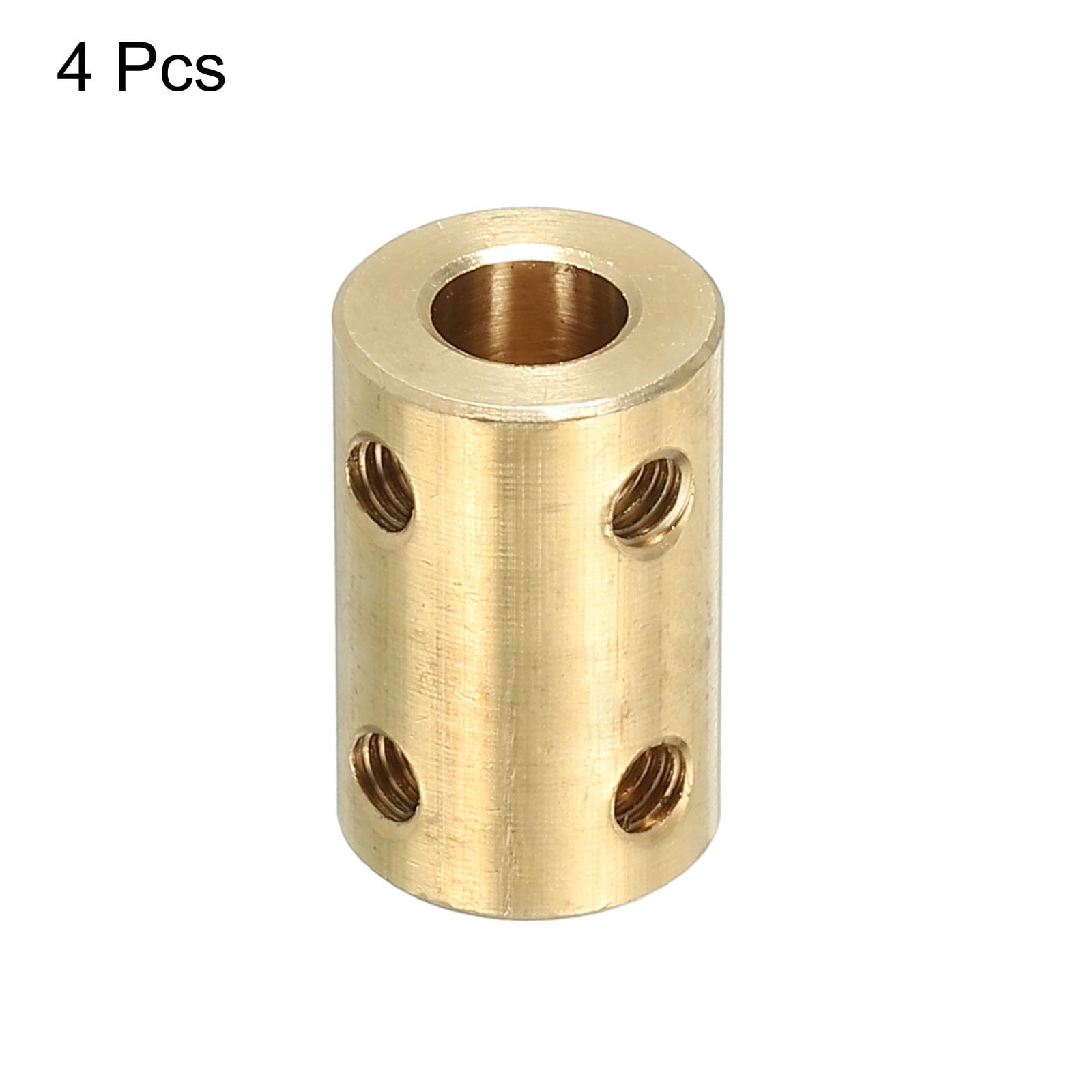 PATIKIL 7mm to 7mm Bore Rigid Shaft Coupler Connector - L22 x D14mm Motor Shaft Joint with Screws for 3D Printers, CNC Machines, Robotics (4-Pack) - Perfect for Precise Motion Control & DIY Projects