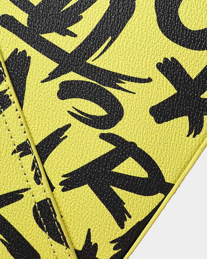 Trendy Yellow Graffiti Shoulder Bag for Women & Men - Stylish Crossbody Purse for Streetwear, Travel & Daily Use