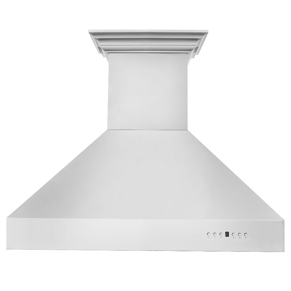 ZLINE Professional Stainless Steel Wall Mount Range Hood with Built-in CrownSound Bluetooth Speakers (697CRN BT) - Perfect for Modern Kitchens & Open-Concept Living Spaces