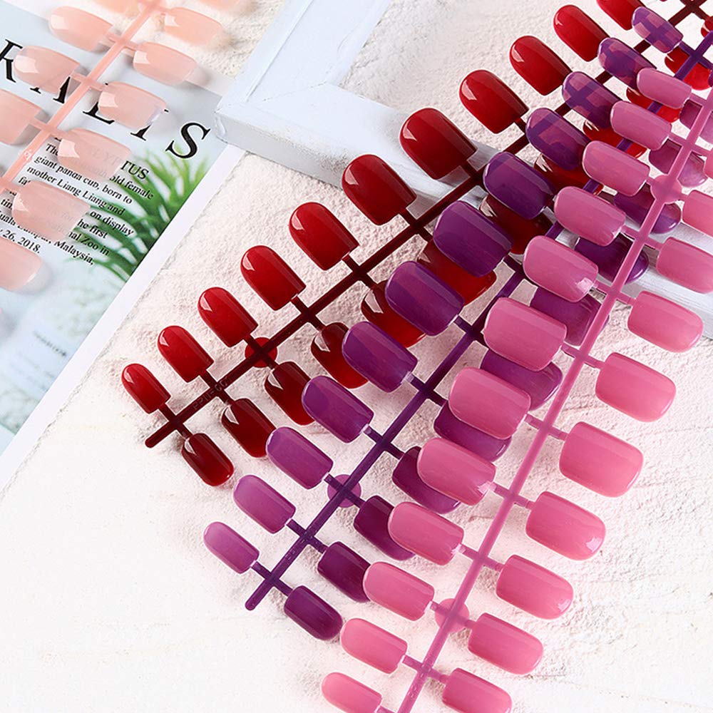 Acrylic False Nail Tips - 12 Sizes Full Cover Fake Nails for Natural Look | Perfect for Salon, Home Manicure & Special Occasions