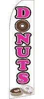 Pink and White Donut Tall Advertising Flags - Perfect for Outdoor Events, Grand Openings & Promotions