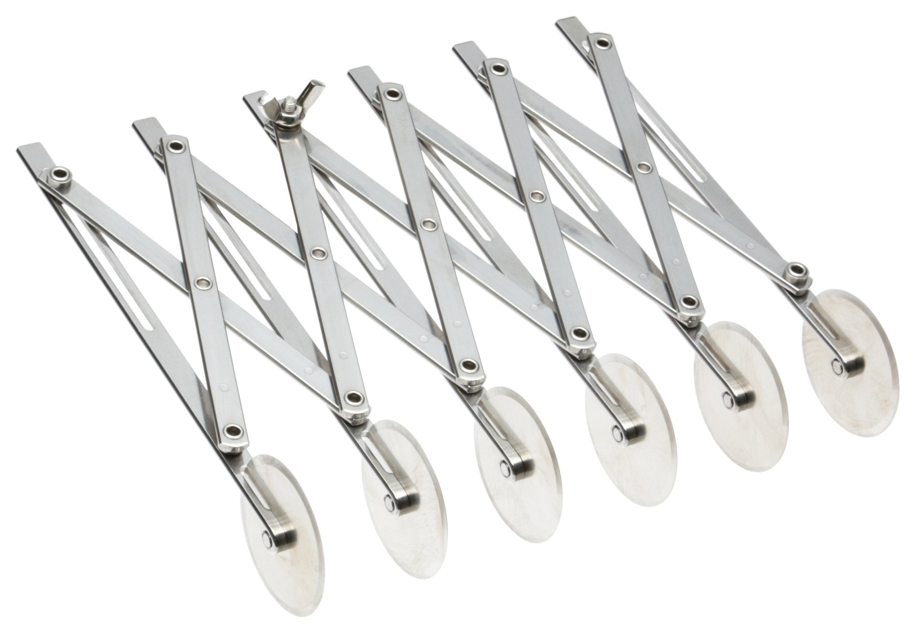 Ateco 6-Wheel Stainless Steel Pastry Cutter - 2 1/8 Inch Wheels for Baking, Cake Decorating & Cookie Dough Cutting - Professional Kitchen Tool for Chefs & Home Bakers
